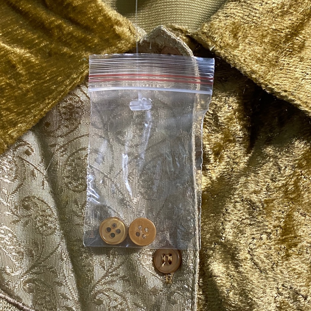 Roaman’s Fancy gold colored patchwork satiny velvety size 3X Pantsuit Set - Picture 9 of 16